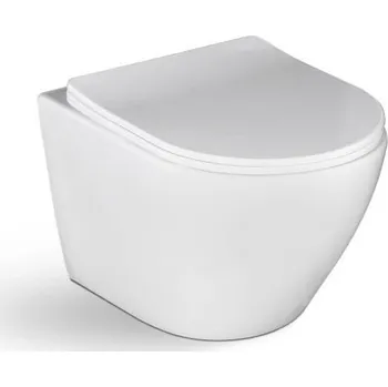 Klozet Aplomo Desna White WC závěsné se sedátkem, rimless, VMD_600S