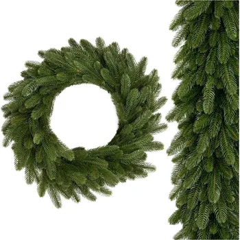 Springos Vánoční řetěz Girlanda z větviček hustá 100cm zelená