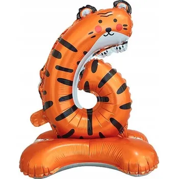 Balónek Stojící fóliový balónek s číslicemi - zvířátka