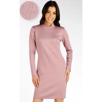Dámská móda Dámské šaty LITEX s dlouhým rukávem růžové Barva: 710, Velikost: S