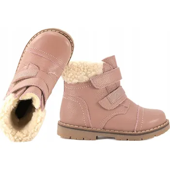 Dívčí zimní obuv EMEL EV2447C-13 ZIMNÍ KOTNÍKOVÉ BOTY S VLNĚNOU PODŠÍVKOU, VODĚODOLNÉ S MEMBRÁNOU, VELIKOST 25