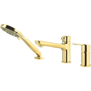 Vodovodní baterie Deante Arnika 3-otvorový vanový komplet, zlatá, BQA_Z13M