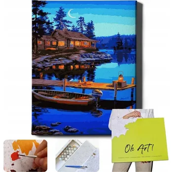 MALOVÁNÍ PODLE ČÍSEL Krajina Obrázky k Malování S RÁMEM 40x50 cm Oh Art