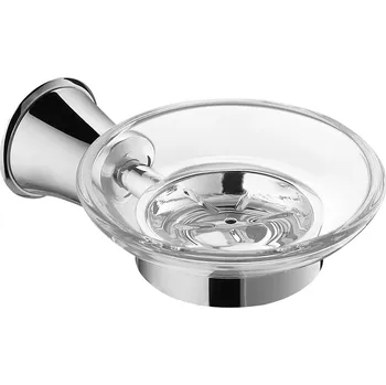 Aplomo Art Line skleněná mýdlenka s mosazným držákem, chrom, AL53420CR