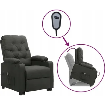 Křeslo Rozkládací křeslo VidaXL šedé