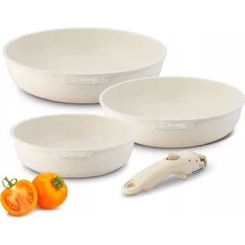 Pánev Sada indukčních pánví s odnímatelnou rukojetí 20/24/26 cm Compacti Cream