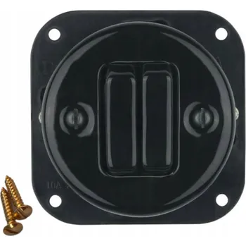 vypínač Keramický vypínač pod omítku černý retro