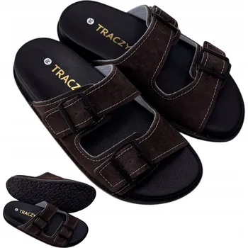 Pracovní oblečení KOŽENÉ ORTOPEDICKÉ NAZOUVÁKY POHODLNÉ TRACZYK Profilované CHOCO vel. 36