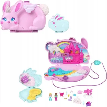Panenka Mini panenka Polly Pocket s vícebarevnou kabelkou, 2 panenky, příslušenství