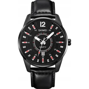 Hodinky Pánské hodinky SKMEI skm.119931b.mn s analogovým koženým řemínkem a datumovka