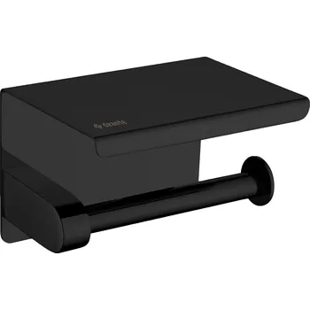 Aplomo Round držák na toaletní papír s poličkou, černá, ADR_N221