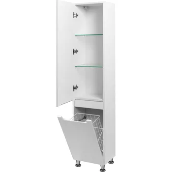 Koupelnový nábytek Lavedo Eliba New I 35 vysoká skříňka do koupelny s košem Orientace: Pravá, 24503_PRA