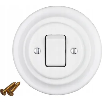 vypínač Keramický křížový vypínač pod omítku retro styl PRL