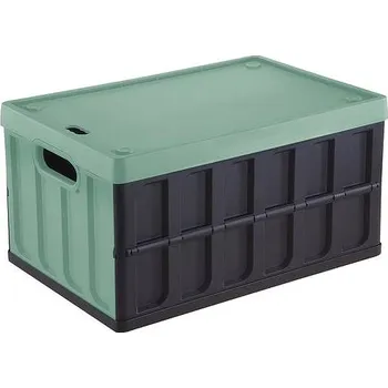 Úložný box Tontarelli Rozkládací přepravka 46 l s víkem černá/zelená
