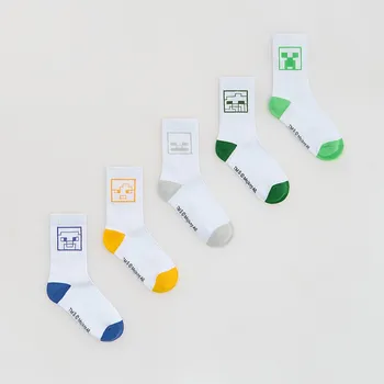 Chlapecké spodní prádlo Reserved - Ponožky Minecraft 5&nbsp;pack - bílá - 011HW-00X - 011HW-00X-K37