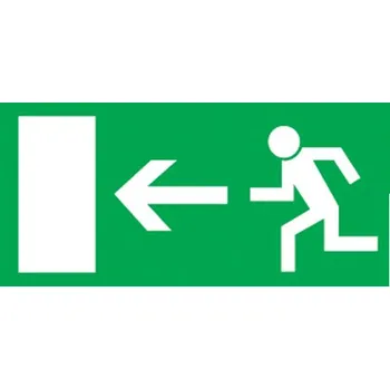 Samolepící etiketa Etikety Info - Únikový východ vlevo 200x100 mm