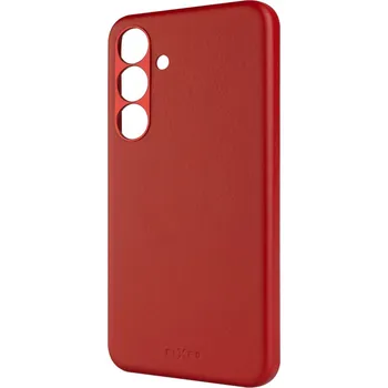 Pouzdro na mobilní telefon Kožený zadní kryt FIXED MagLeather s podporou MagSafe pro Samsung Galaxy S25+, červený