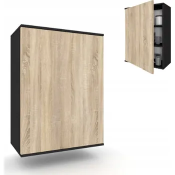 Kuchyňská skříňka Kuchyňská závěsná skříňka horní Premium KIRA Černá Sonoma 50 cm tip-on Blum