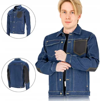 Pánský bomber Pánská džínová bunda KATANA, moderní denim, elastická, s Cordura prvky, velikost 3XL
