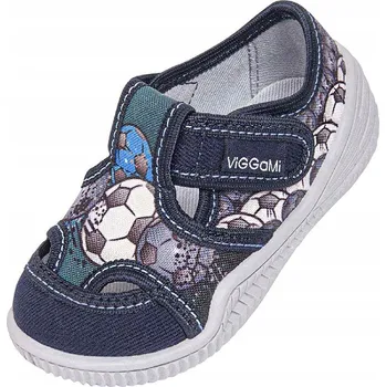 Chlapecké bačkory Dětské papuče Viggami na suchý zip, vícebarevné, velikost 24