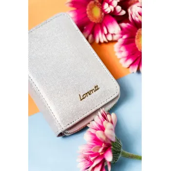 Peněženka Lorenti dámská peněženka z pravé kůže, stříbrná