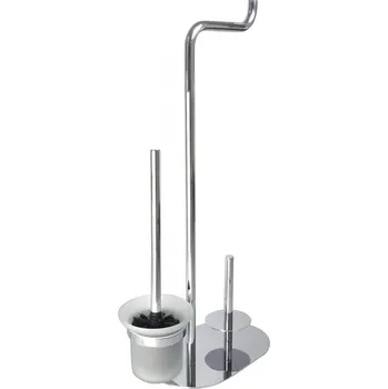 Aplomo Silia 3-funkční držák na toaletní papír a WC kartáč, chrom, ADI_0732