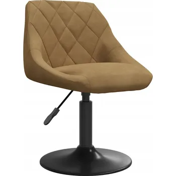 Barová židle Barová stolička, hnědá, čalouněná sametem