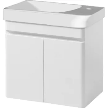 Koupelnový nábytek Lavedo Vivace White Mini Air 55 koupelnová skříňka s umyvadlem, lesk, VIV-TP-1-55-MINI