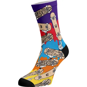 Dámské ponožky Walkee barevné ponožky - King of Skate Barva: Fialová, Velikost: 37-41