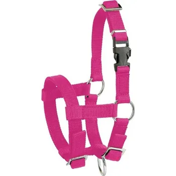 Jezdecké sedlo Ohlávka z alpaky Kerbl, nastavitelná – růžová (rozměry 17 x 18 x 4,5 cm, hmotnost 0,1 kg, materiál