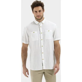 Pánská košile KOŠILE CAMEL ACTIVE SHORTSLEEVE SHIRT BROKEN WHITE