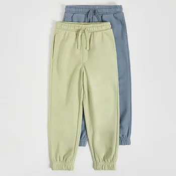 Dětská móda Reserved - Sada 2&nbsp;bavlněných kalhot - modrá - 509HK-55X - 509HK-55X-98