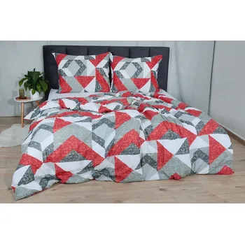 Povlečení HW LOGISTIC s.r.o. Bavlněné povlečení PLUS prodloužené METRA vínové 140 x 220, 70 x 90 cm zip