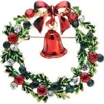 Vánoční brož 3,6 x 3,6 cm vánoční věnec