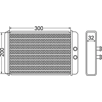 Chladič motoru chladič topení MAHLE