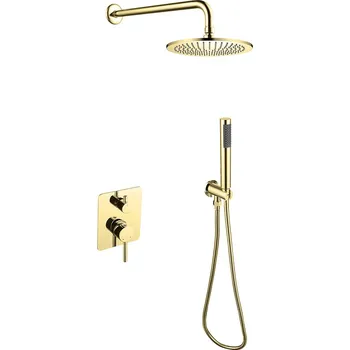 Sprchový panel Besco Decco Illusion I podomítkový sprchový set, gold, BP-DII-ZL