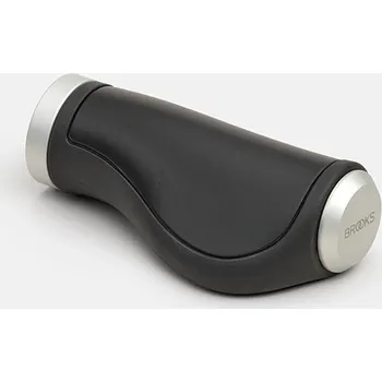 grip Gripy BROOKS ERGONOMICKÉ KOŽENÉ GRIPY, Černé, Velikost 100/130 (DWZ)