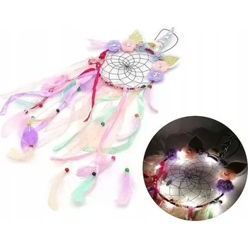 Lapač snů KRÁSNÝ LAPAČ SNŮ SVÍTÍCÍ JEDNOROŽEC LED