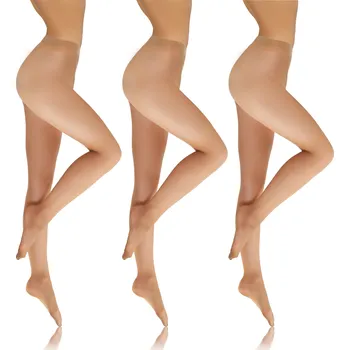 Dámské punčochy Sesto Senso 3 páry dámských průhledných punčocháčů 8 DEN, odstín 4 Naturale