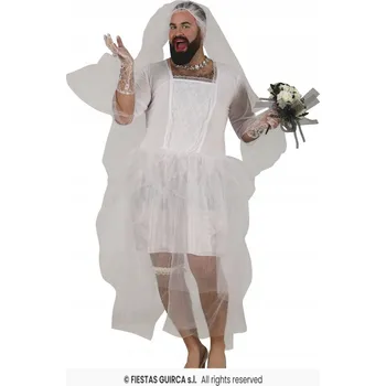 Karnevalový kostým Kostým Mužská nevěsta Ženich Vtipný svatební XXL