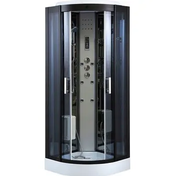 Aplomo Lucy black masážní sprchový box Rozměr koutu: 90x90cm, MO-0513BBL