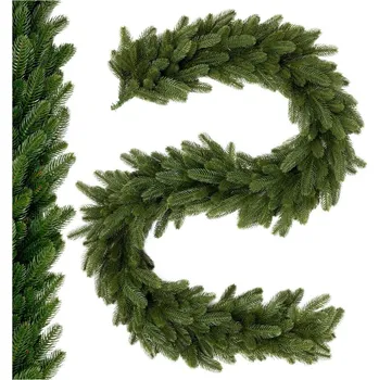 Springos Vánoční řetěz Girlanda z větviček hustá 200cm zelená