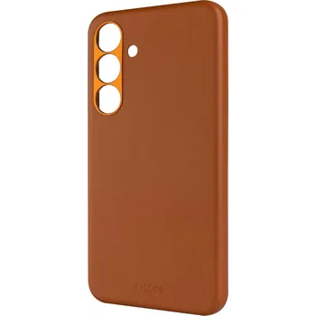 Pouzdro na mobilní telefon Kožený zadní kryt FIXED MagLeather s podporou MagSafe pro Samsung Galaxy S25+, hnědý