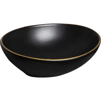 Umyvadlo Kerra Kratos 707 keramické umyvadlo, gold edge, KR-707_BL_G