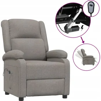 Křeslo zahrada-XL Elektrické polohovací křeslo taupe textil 3098360