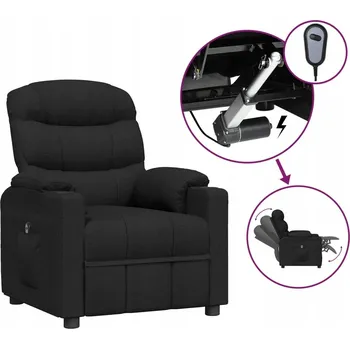 Křeslo Rozkládací křeslo VidaXL černé