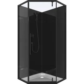 Savana Veduta Diamond Dark 90x90 pětiúhelníkový sprchový box, Y804D-90