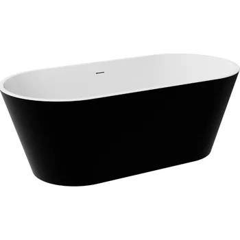 Vana Besco Deeva B&W volně stojící akrylátová vana, lesk Délka vany: 150cm, WWA-150-DBC