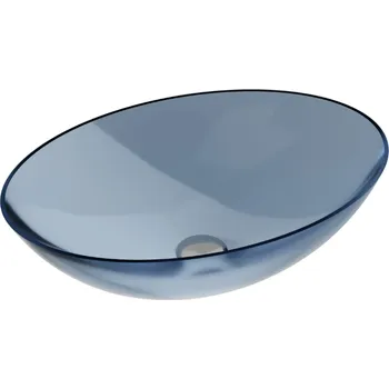 Umyvadlo Besco Anya pryskyřicové umyvadlo na desku, Blue Wave, UMA-50-BWC