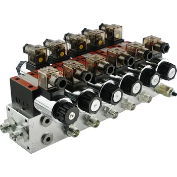 Rozvaděč Hydrolider Hydraulický rozvaděč CETOP 3 NG6 5 sekční 60L 12V